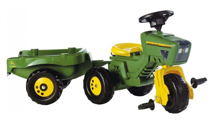 John Deere 3 wheel tractor and trailer - Tuckwells