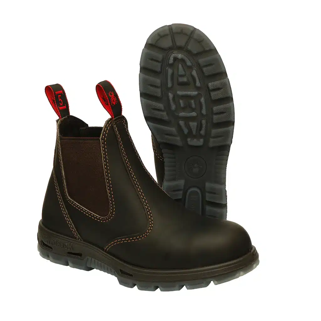 slide on steel toe boots